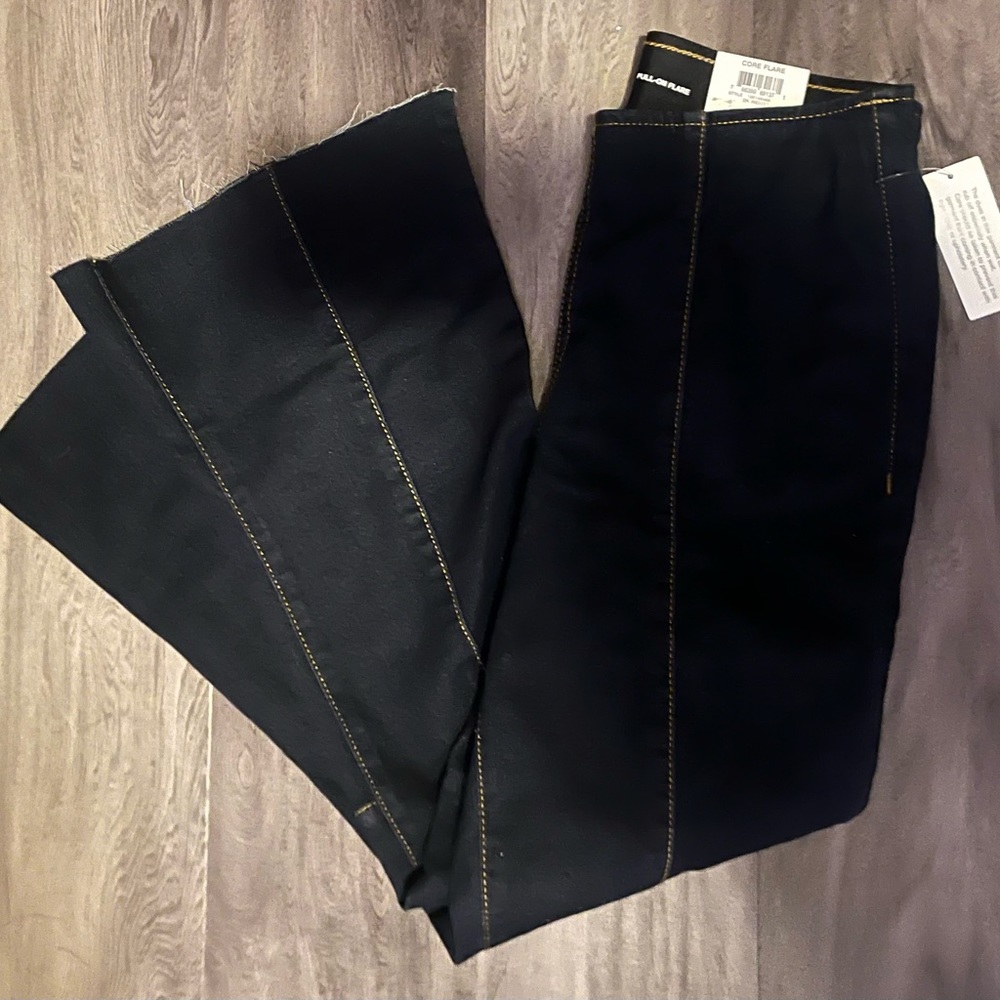 NWT - Blue INC Pull-on high-rise flare jeans